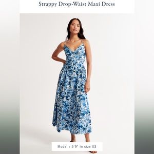 NWT Abercrombie Strappy Drop Waist Maxi Dress